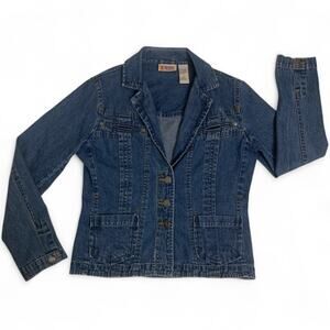Vintage 90s Bill Blass Fitted Denim Jacket-Size Medium